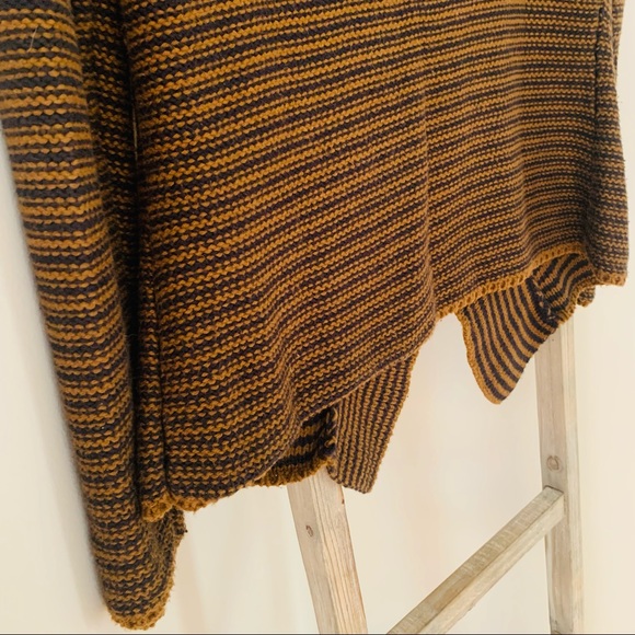 Pure & Co. Striped Button Down Cardigan Brown, S/M - Picture 9 of 13